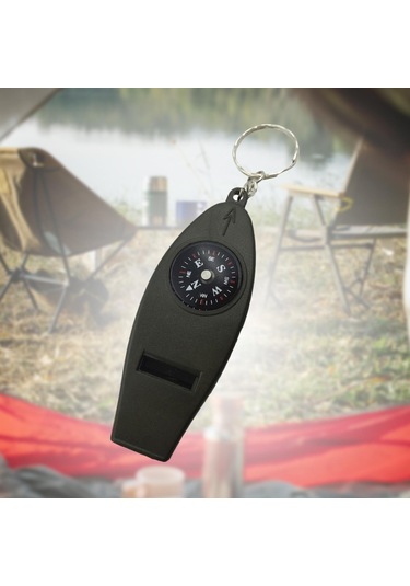 Suntek Düdük Termometre Combo Survival Taşınabilir Siyah