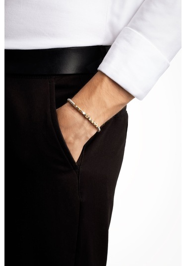 Klasik Stil Erkek 20 Cm Çelik Bileklik Sarı