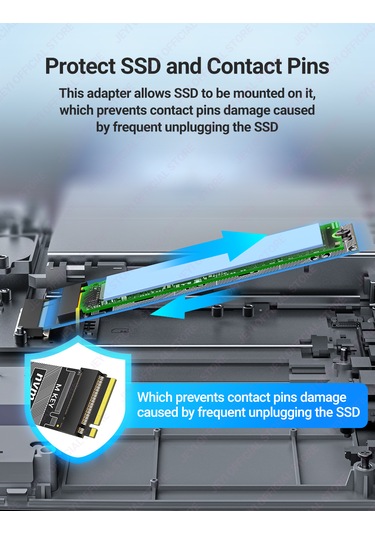 Jeyı M.2 Nvme Sata Çevirici Dönüştürücü M-key Nvme-pcıe 4.0 X4 64