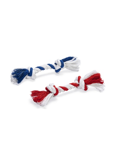 Beeztees Köpek Oyuncağı, Çift Düğümlü Diş İpi, Pamuk İplerden, 18x2,5x2,5cm, 50gr