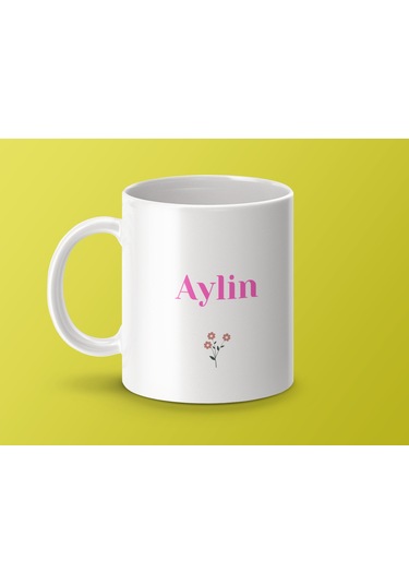 Aylin İsimli Kupa Bardak, İsimli Bardak, Hediye Kupa Bardak, Kahve Kupa Bardak