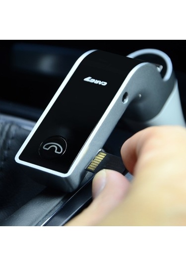 Bluetooth Araç Kiti Car-g7 Fm Usb Girişli Transmitter Carg7 Gri