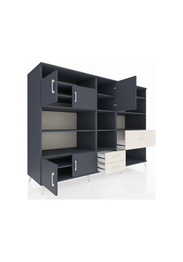 Kronos Dolap 13 Raflı 3 Çekmeceli 5 Kapaklı 220x59x163 Antrasit-a Antrasit-antrasit/aytaşı Kronos Dolap 13 Raflı 3 Çekmeceli 5 Kapaklı 220x59x163 Antrasit-a Antrasit-antrasit/aytaşı