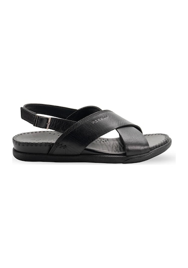 Forelli Fujı-g Kadın Comfort Deri Sandalet Siyah