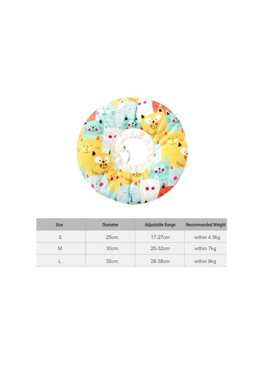 Kedi Su Geçirmez Yumuşak Tasma, Ameliyat Sonrası Kedi Ve Köpek Koruma Tasması Sarı Kedi-l Beden