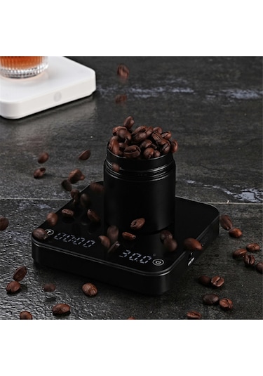 Kahve Ölçeği, 0.1g Hassas Derecelendirme, Taşınabilir Cep Ölçeği Siyah Siyah