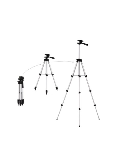 3110 Pro Kamera Tripod Hafif Esnek Taşınabilir Üç Yollu Kafa Sony Canon Nikon İle Uyumlu Çok Renkli