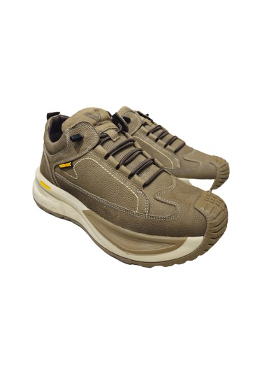 Voyager Lastik Bağcıklı Kısa Boğazlı Hakiki Deri Erkek Bot M440 Kum