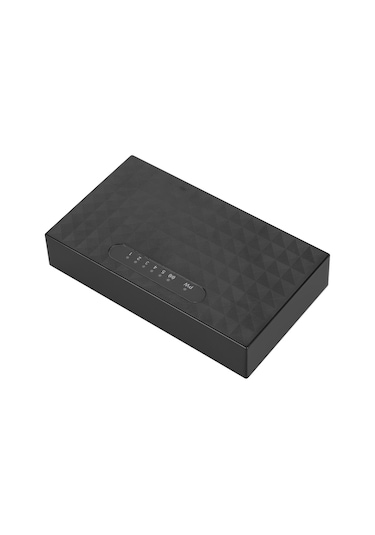 Konesam 5 Port 10/100 Mbps Ethernet Switch, Otomatik Mdı/mdıx, Akış Kontrolü, Enerji Tasarruflu, Siyah Avrupa Şarj Aleti