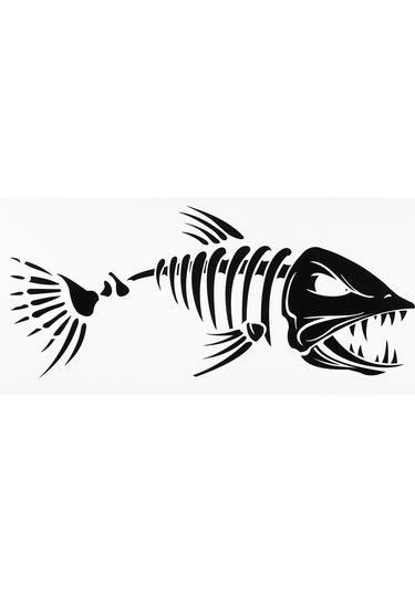 Ximistore9 Balık Kemiği Desenli Vinil Stickerler Çifti - Kolay Uygulama, Transfer Bandı İçeren, Kesimli Sticker 2 Adet