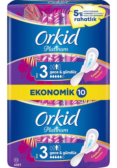 Orkid Platinum Ultra Gece Hijyenik Ped 10'lu