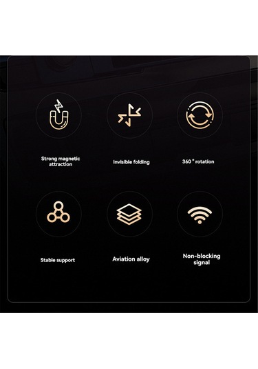 Gajeena Alüminyum Araç Navigasyon Tutucu - 360 Döner Güçlü Manyetik Telefon Tutucu, Evrensel Uyumlu, Araç Gösterge Paneli İçin, Gümüş