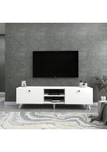 Dekorosso Veco Tv Ünitesi Ayaklı Beyaz