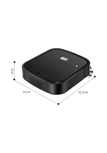 3'ü 1 Arada Akıllı Usb Şarjlı Süpürme Makinesi Spreyli Siyah