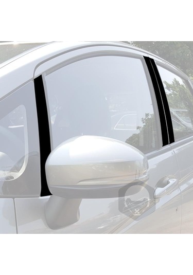 2014-2018 İçin Honda Fit 8 Adet / Set Sol Ve Sağ Sürüş İçin Evrensel B Sütunu Dekorasyon Çıkartmaları Siyah 1 Adet