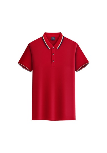 Polo Gömlek İş Kıyafetleri Özel Yazlık Kurumsal İş Kıyafetleri Kısa Kollu Kırmızı