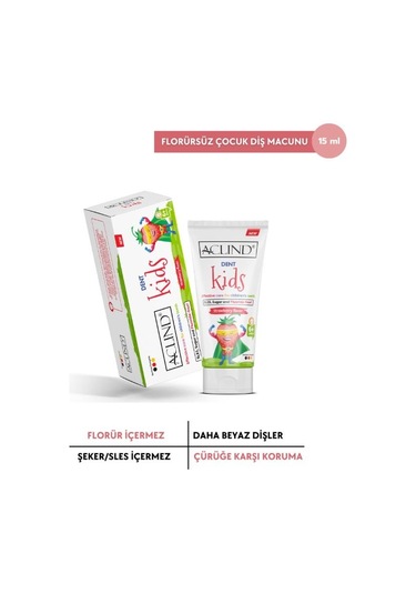 Aclind Dent Shield Diş Macunu 100 ML + 15 ML + Dent Kids 6+ Yaş Diş Macunu 15 ML
