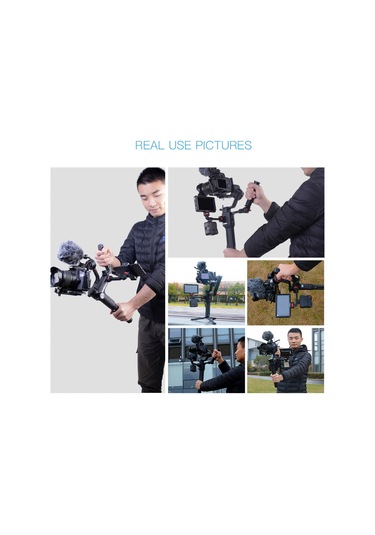 Geeroyoo Alüminyum Stabilizatör Dönme Kolu: Djı Ronin S/sc, Zhiyun Weebill S/lab/crane 3 Uyumlu, Monitör/led Işık Mikrofon Montajı