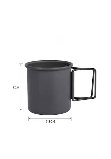 Suntek Kahve Kupa Kamp Kupa Katlanabilir Kolu 0.3l Turne Gezileri Siyah