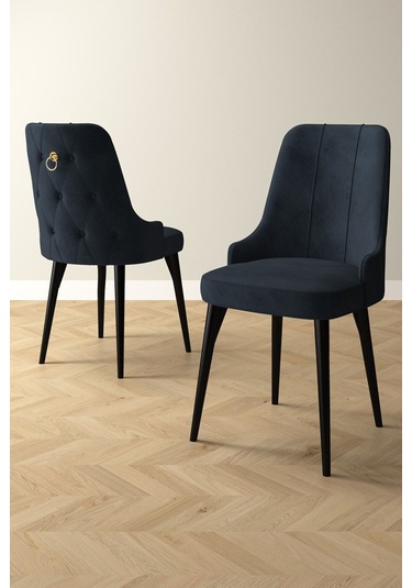 Mabel Siyah Mermer Desen 80x132 Açılabilir Yemek Odası Takımı 6 Adet Sandalye Antrasit