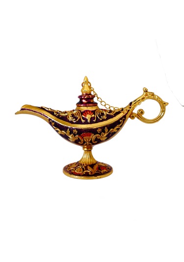 Dekoratif Alaaddin Sihirli Lambası - Vintage Tasarım, 13x8.5 Cm