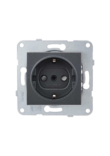 Viko Artline Novella-Trenda Füme Çocuk Korumalı Topraklı Priz - Çerçevesiz