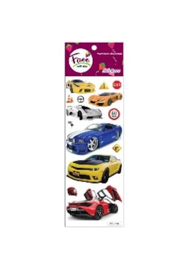 Face Sticker Renkli 3d Kabartma Araba Fc-176
