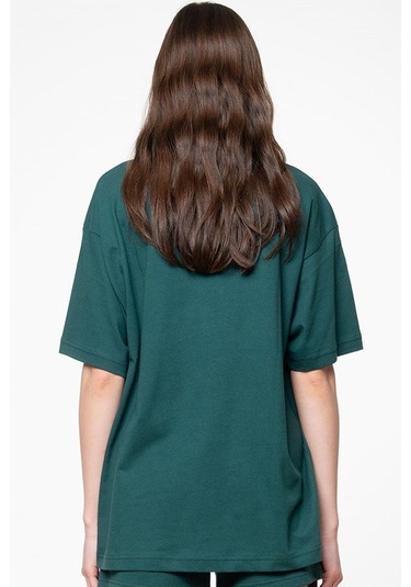 Soon To Be Announced Essentials Oversize Unisex T-shirt Unisex Pamuklu Oversize Tişört Yeşil
