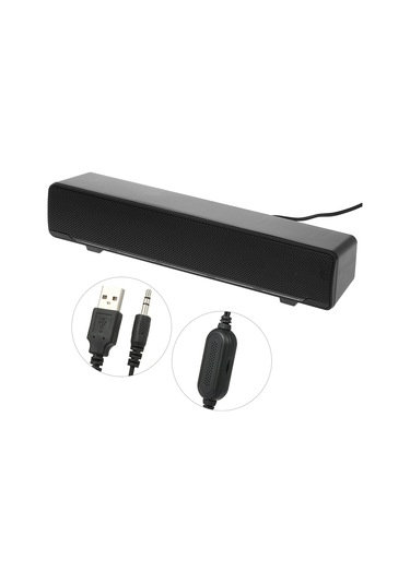 Lemestar Sada V-196 Ev Ofis Masaüstü Hoparlörü - Usb Beslemeli, 3.5mm Ses Girişi, Derin Taban, Stereo Ses, Siyah