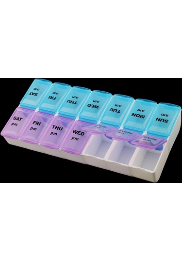 Suntek Magideal 14 Yuvaları 7 Gün Hap Saklama Kutusu Haftalık Tıp