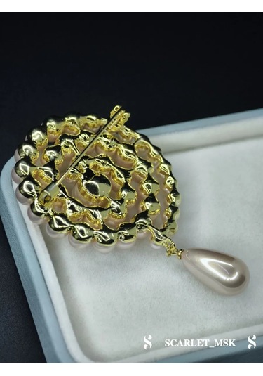 Scarlet Msk Chanel İnci Broş 214275649 Beyaz