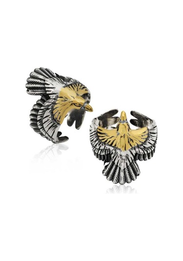 Boyu Ayarlı Kartal Gümüş Erkek Yüzük Msr282