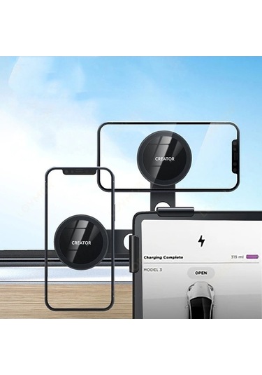 Wondernest Tesla Araba Magsafe Katlanabilir 360 Dönebilen Telefon Tutucu Siyah Siyah