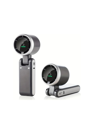 Fosenze 3'lü Fonksiyonlu El Fani - Usb Şarjlı, 5 Hızlı, 3600mah Pil, 180 Derece Katlanabilir, Boyun Asa İle, Ofis/ev/dış Mekan İçin Yeşil