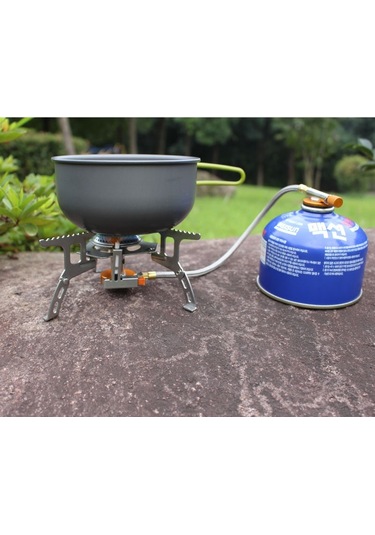 Aotu At6303 Piknik Yürüyüş Kamp Için Katlanır Bölünmüş Gaz Sobası Tencere Çok Renkli