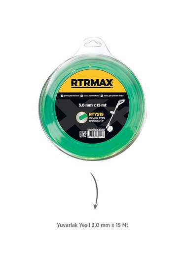 Rtrmax RTM9638 Benzinli Sırt Tipi Tırpan + Tırpan Bıçağı + Misina Başlığı Set
