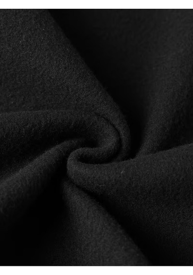 Kışlık Kapüşonlu Sweatshirt, Kiraz Leopar Baskılı Yeni SiYAH