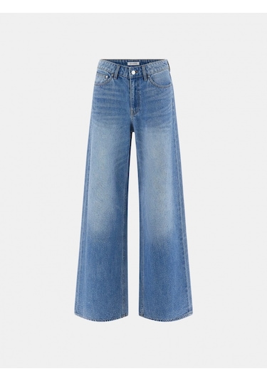 Guess Alba Geniş Paça Kadın Mavi Jeans W6ga26d0970-kepr Mavi