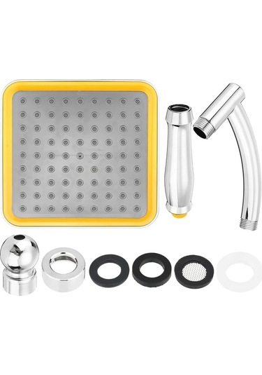 Maoyaya 9 İnç 360 Derece Dönebilir Banyo Yağmur Duş Başlığı Abs Krom Çok Renkli Çok Renkli