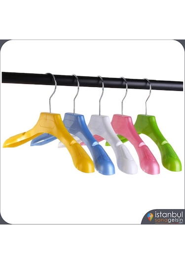 Çocuk Elbise Mont Askısı.Sarı Renk-10 Adet