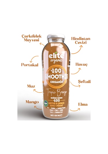 Elite Organik Smoothie Tropic Breeze 414 Ml