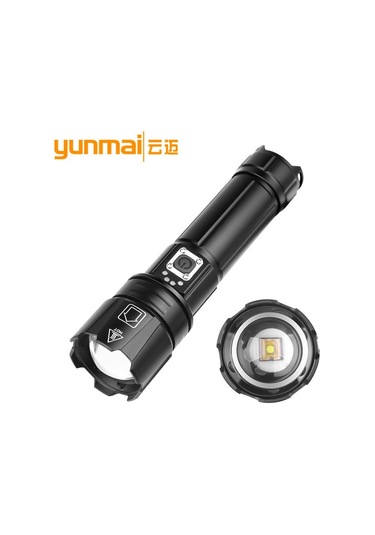 Sınır Ötesi P70 Zoom El Feneri Yükseltme Type-c Usb Şarj İle Çıkış Xhp70 Güçlü Işık P90 El Feneri 1476 Kısa Xhp70 Type-c Şarjı + 1 18650 Pil + Usb Kablosu Çok Renkli