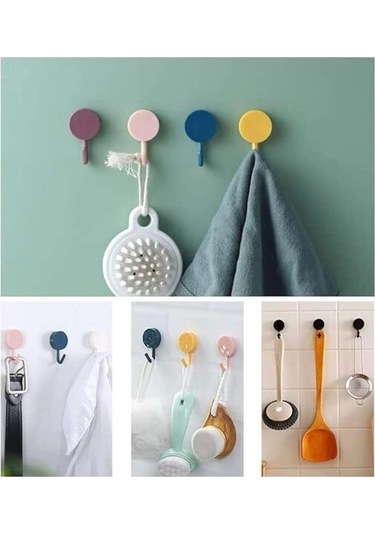 Kendinden Yapışkanlı Renkli Du Askısı Çok Renkli