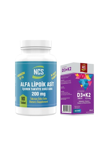 Ncs L-carnitine Koenzim Q10 90 Tablet + Ncs Vitamin D3 K2 Damla