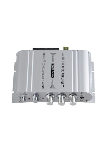 Symbee 2.1 Kanal Alüminyum Amfi - St-838, 20w+20w Güç, Tepki 4-8ω, Ses Kontrolü Volyum, Tiz, Bass , Mp3/mp4 Jack, Gümüş Rengi Şarj Aleti Ve Pil Yok