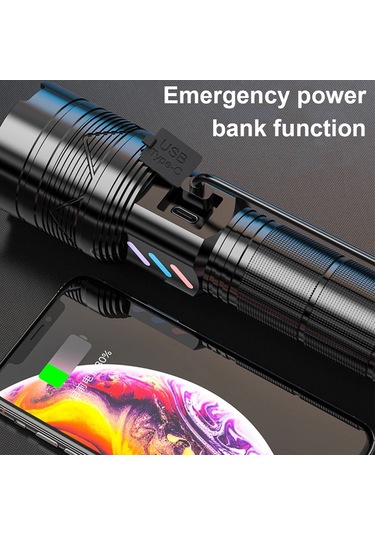 Mso Profesyonel 20watt 5000mah Powerbank Type-c Led Fener Siyah