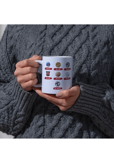 Applucky Mg Logo Tarihçesi Baskı Kupa Bardak Beyaz