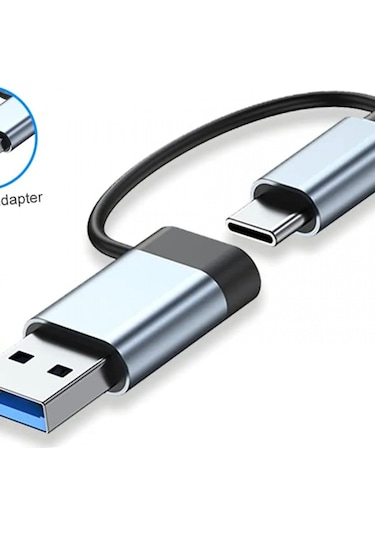 Alüminyum Usb Hub 7 in 1 Usb  / Type-C To Usb A, Usb C, Usb 2.0