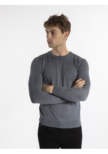 Trussardi Trussardı Erkek Kazak  TRRD003627 Gri