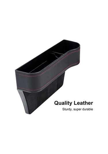 Yaozixa Araba Koltuk Aralığı Depolama Kutusu - Pu Deri Kaliteli, Usb Portlu, Telefon Anahtar Cüzdan Saklama, Bej Yolcu Tarafı